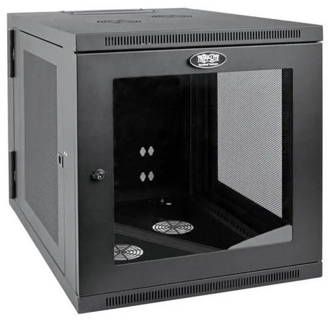 Alt view image 12 of 15 - Tripp Lite SRW12US33G SmartRack 12U Server-Depth Wall-Mount Rack Enclosure Cabinet