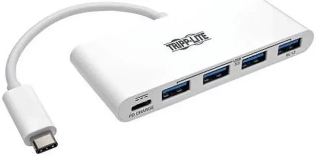 Alt view image 13 of 13 - Tripp Lite 4-Port USB 3.1 USB-C to USB-A Hub w/ USB-C Charging Port 5 Gbps (U460-004-4A-C)