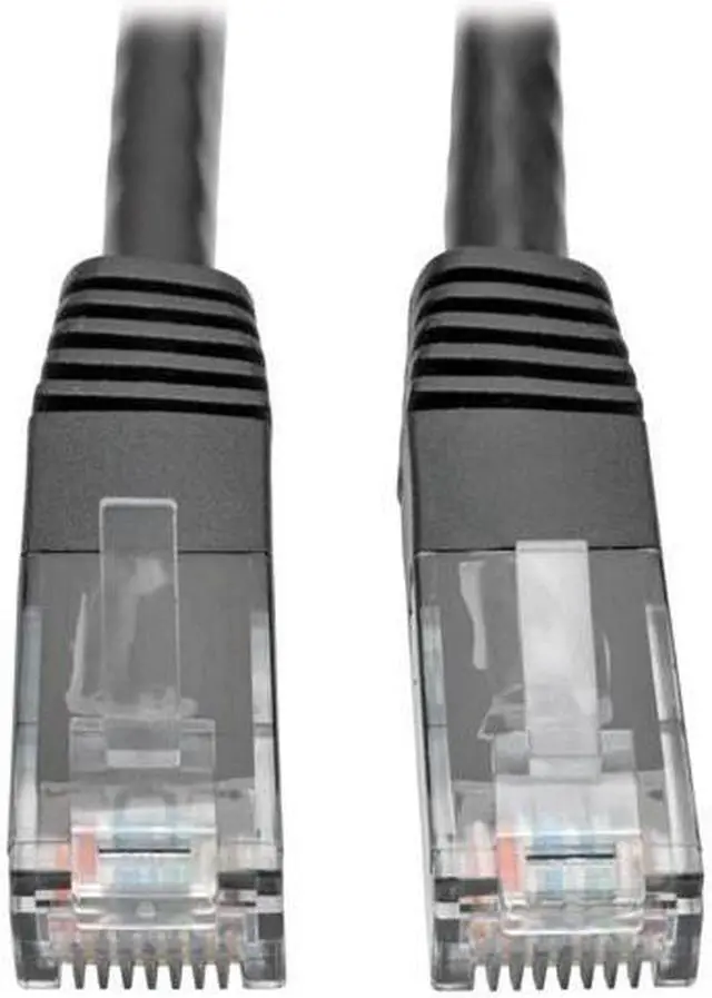 Alt view image 7 of 9 - Tripp Lite Cat6 Gigabit Molded Patch Cable, 15 ft. RJ45 (M/M), 550MHz 24 AWG Black 15' (N200-015-BK)