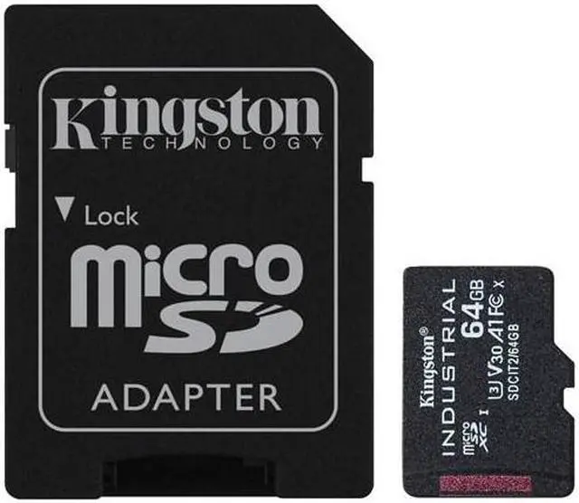 Alt view image 7 of 12 - Kingston 64GB Industrial microSD UHS-I U3 V30 A1 Memory Card, Includes SD adapter SDCIT2/64GB