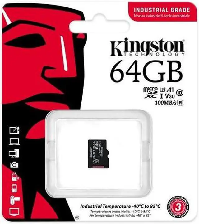 Alt view image 8 of 8 - Kingston Industrial 64 GB Class 10-UHS-I (U3) V30 microSDXC