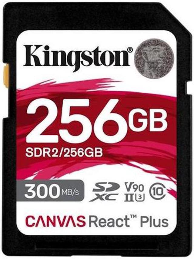 Alt view image 10 of 20 - Kingston Canvas React Plus 256GB Secure Digital Extended Capacity (SDXC) Flash Card Model SDR2/256GB