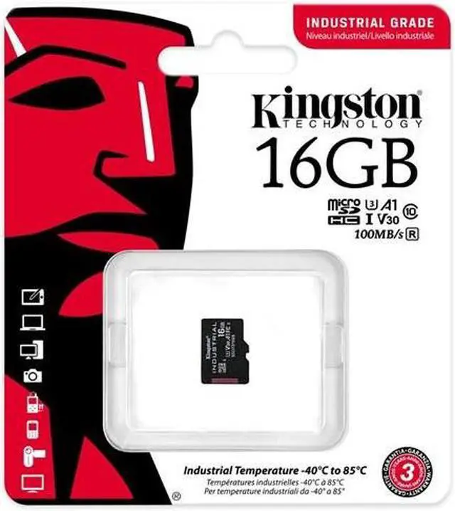 Alt view image 13 of 13 - Kingston Industrial 16 GB Class 10-UHS-I (U3) V30 microSDHC