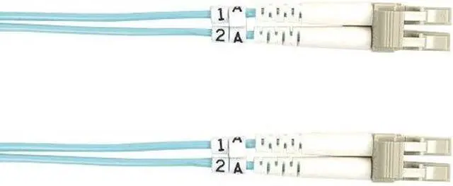 Alt view image 6 of 6 - Black Box FO10G-002M-LCLC Connect OM3 50-Micron Multimode Fiber Optic Patch Cable - OFNR PVC, LC-LC, Aqua, 2-m (6.5-ft.)