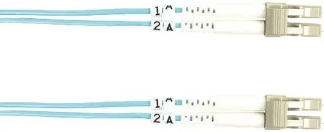 Alt view image 7 of 7 - Black Box FO10G-010M-LCLC Connect OM3 50-Micron Multimode Fiber Optic Patch Cable - OFNR PVC, LC-LC, Aqua, 10-m (32.8-ft.)