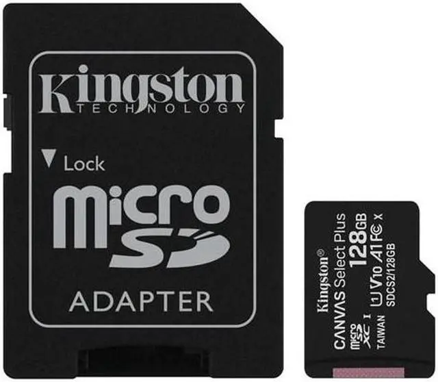 Alt view image 20 of 20 - Kingston Canvas Select Plus - Flash memory card (microSDXC to SD adapter included) - 128 GB - A1 / Video Class V10 / UHS