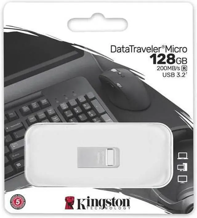 Alt view image 15 of 15 - Kingston DataTraveler Micro USB Flash Drive DTMC3G2128GB