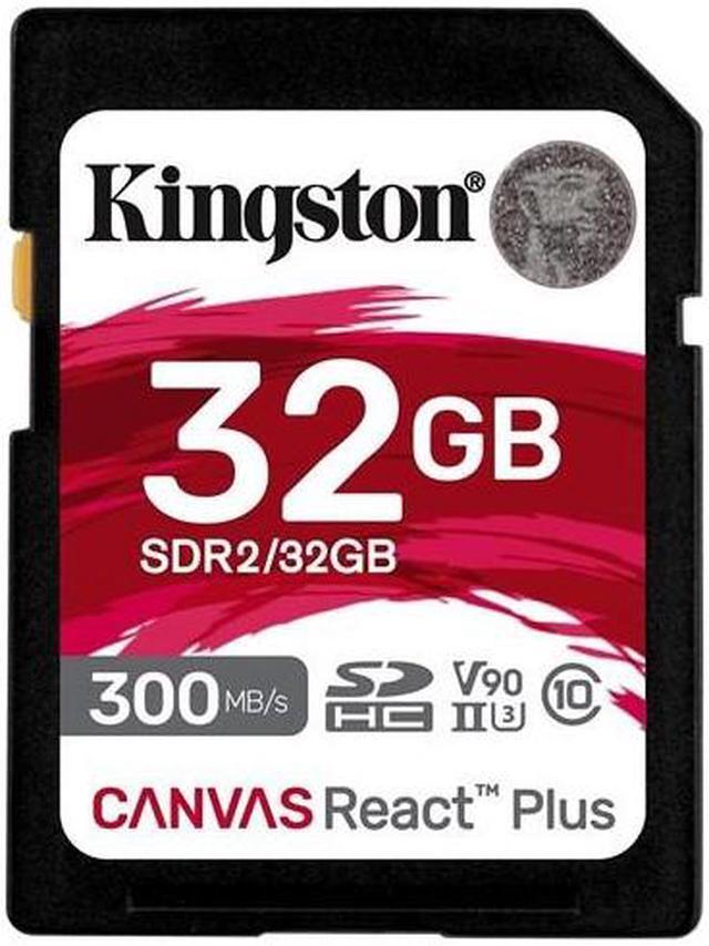 Alt view image 10 of 17 - Kingston Canvas React Plus 32GB Secure Digital High-Capacity (SDHC) Flash Card Model SDR2/32GB
