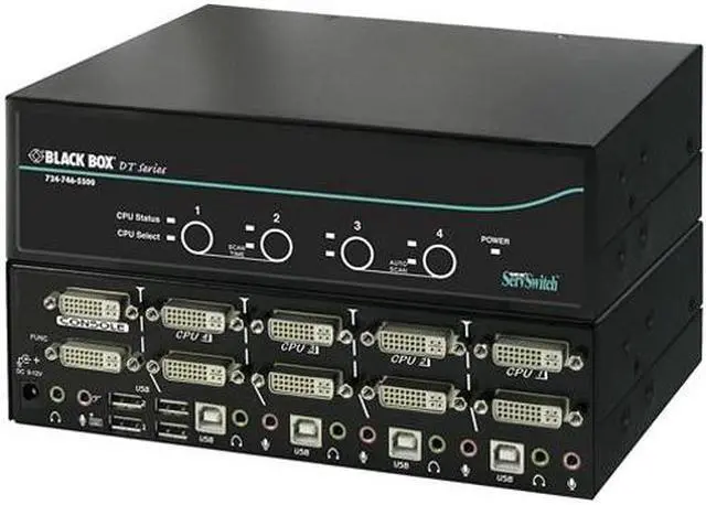 Alt view image 7 of 8 - Black Box ServSwitch DT Dual-Head DVI KVM Switch