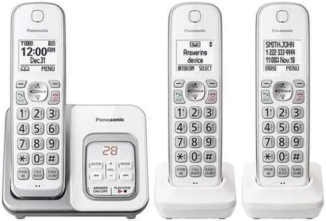 Alt view image 2 of 11 - Panasonic KXTGD533 Expandable Cordless Phone with Answering Machine - 3 Handsets
