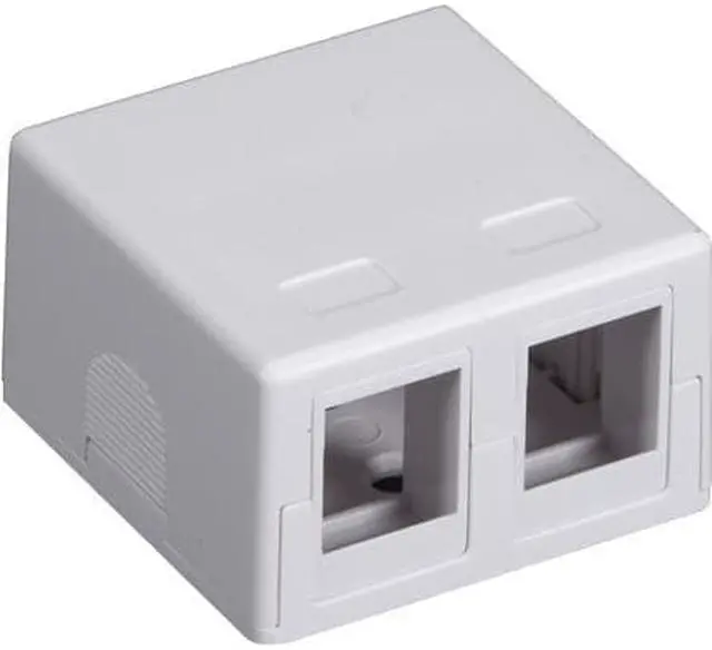 Alt view image 4 of 12 - Black Box Value Line Surface-Mount Housing 2-Port White
