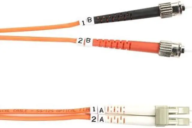 Alt view image 7 of 7 - OM2 50/125 MULTIMODE FIBER OPTIC PATCH CABLE - OFNR PVC, ST TO LC, ORANGE, 3-M (