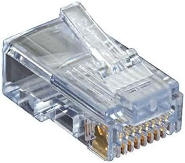 Alt view image 10 of 10 - EZ MODULAR PLUG - CAT5E, RJ-45, ROUND SOLID/STRANDED WIRE, UNSHIELDED, 100-PACK,