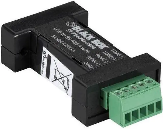 Alt view image 4 of 4 - black box usb 2.0 to rs485 4-wire converter, terminal block, 1-port