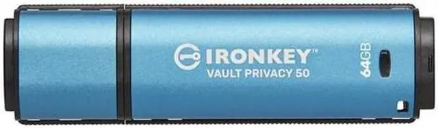 Alt view image 12 of 20 - Kingston IronKey Vault Privacy 50 64GB Encrypted USB Thumbdrive IKVP50/64GB