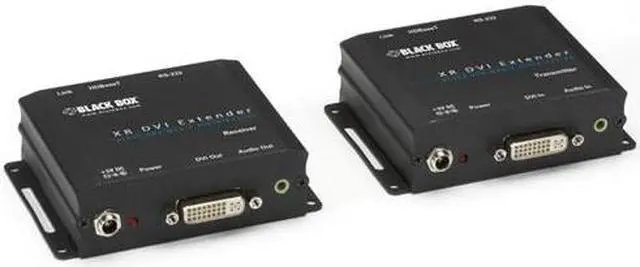 Alt view image 10 of 10 - Black Box Network Services AVX-DVI-TP-100M Xr Dvi-d Extender With Audio Rs232