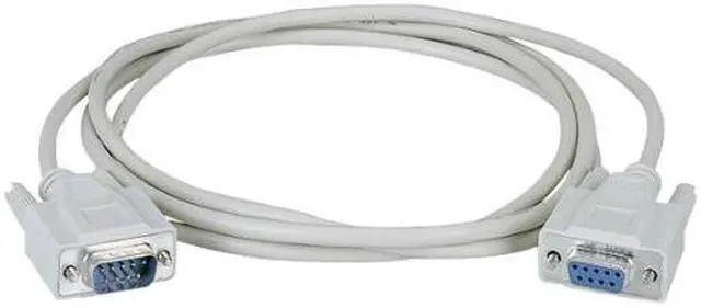 Alt view image 4 of 5 - Black Box RS-232 Shielded Molded Cable DB9 M/F With Thumbscrews 15Ft.