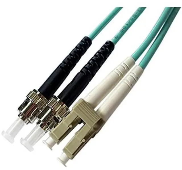 Alt view image 7 of 7 - Axiom LCSTOM4MD9M-AX Patch Cable - St Multi-Mode (M) To Lc Multi-Mode (M) - 30 Ft - Fiber Optic - 50 / 125 Micron - Om4 - Aqua