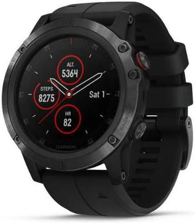 Alt view image 2 of 20 - Garmin fenix 5X Plus Sapphire Black with Black Band 5X Plus Sapphire Black with Black Band