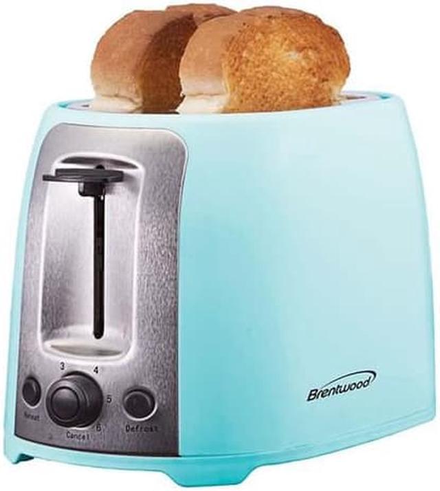 Brentwood Cool-Touch 2-Slice Extra-Wide Slot Toaster, Blue