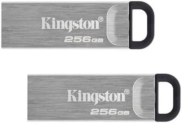 Main image of Kingston DataTraveler Kyson 256GB High Performance USB 3.2 Metal Flash Drive, DTKN/256GB (2-Pack)
