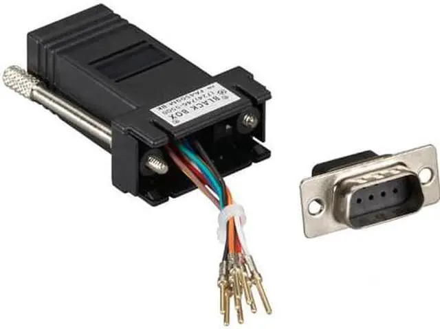 Alt view image 7 of 7 - black box corporation modular adapter kit db9f to rj45f w/thumbscrews black