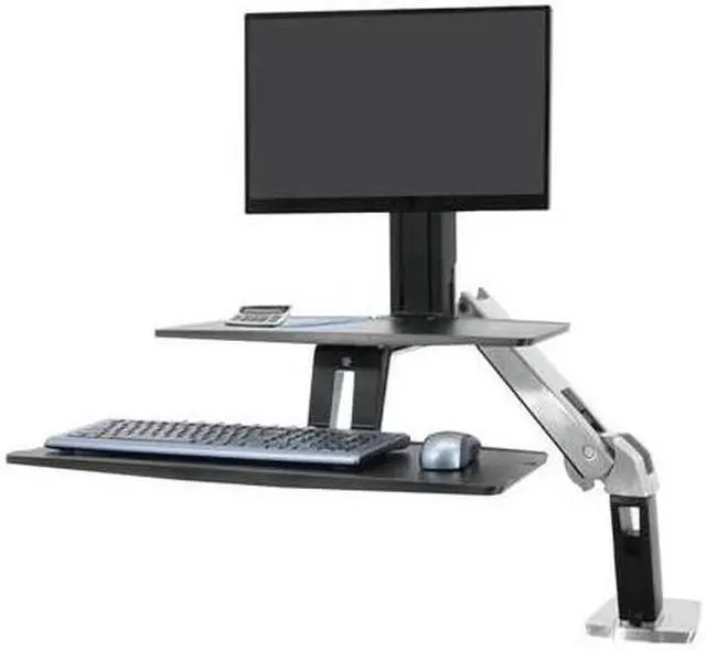 Alt view image 11 of 16 - Ergotron Workfit-a with suspended Keyboard, Single Ld - 24-390-026