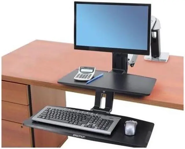 Alt view image 14 of 16 - Ergotron Workfit-a with suspended Keyboard, Single Ld - 24-390-026