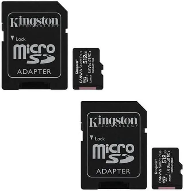 Main image of Kingston Canvas Select Plus 512GB microSD Memory Card with SD Adapter (SDCS2/512GB) (2-Pack)