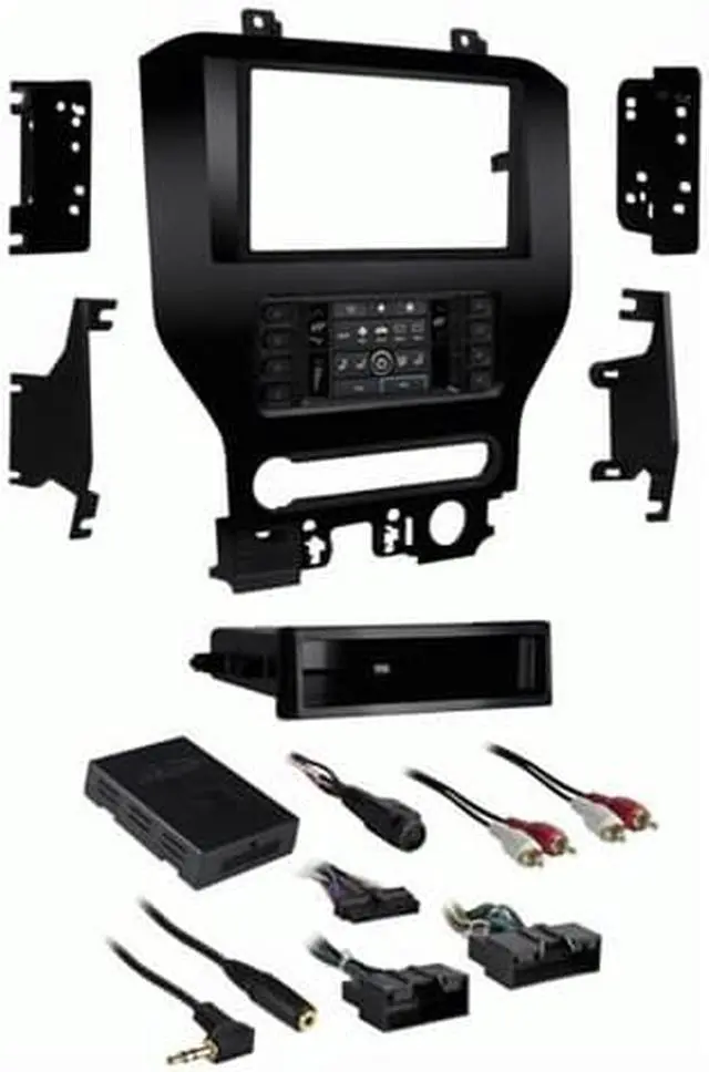 Alt view image 7 of 7 - metra 995838ch turbo touch premium dash kit with integrated touch screen for 2015up ford mustang with 4.2" screen, black