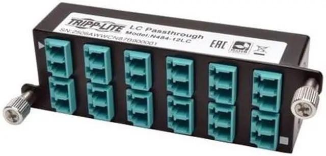 Alt view image 15 of 20 - Tripp Lite N484-12LC 10GbE Pass-Through Cassette - (x12) LC Duplex Female to Female
