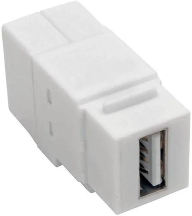 Alt view image 14 of 16 - Tripp Lite USB 2.0 All-in-One Keystone/Panel Mount Coupler (F/F), White (U060-000-KP-WH)
