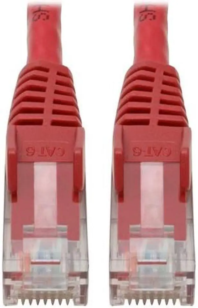 Alt view image 14 of 20 - Tripp Lite N201-06N-RD Premium Cat6 Gigabit Snagless Molded Utp Patch Cable, 24 Awg, 550 Mhz/1 Gbps (Rj45 M/M) , Red, 6 In. - Patch Cable - Rj-45 (M) To Rj-45 (M) - 5.9 In - Utp - Cat 6 - Ieee 802.3A