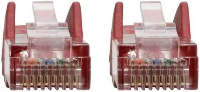 Alt view image 11 of 13 - Tripp Lite N001-006-RD Cat5e 350 MHz Snagless Molded UTP Patch Cable (RJ45 M/M), Red, 6 ft.