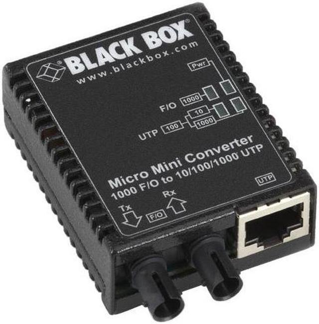 Alt view image 3 of 4 - Micro Mini Media Converter, 10-/100-/1000-Mbps Copper to 1000-Mbps Duplex Fiber, Multimode, 850-nm, 0.5 km, ST
