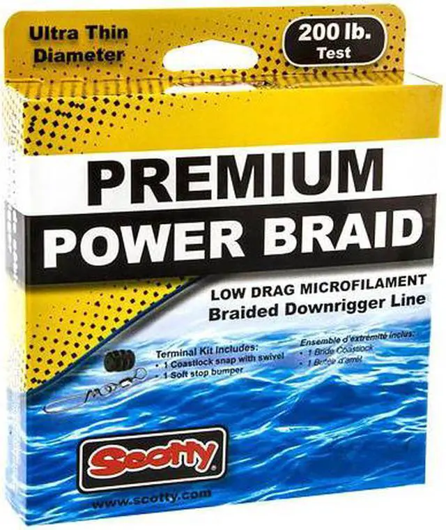 Alt view image 2 of 14 - Scotty Power Braid Dwnrggr Lne,200lb Test,300 ft spool,w/Kit