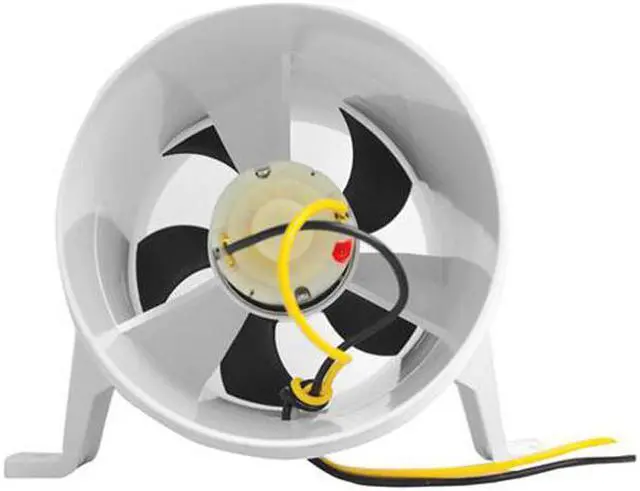 Alt view image 3 of 8 - Attwood Turbo 4000 Series II Water-Resistant, In-Line Blower - 12V - White