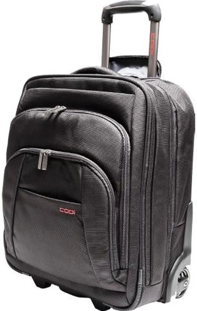 Alt view image 3 of 18 - Codi Mobile max Carrying Case (Roller) for 17.3" Travel Essential - Black - Nylon - 18.5" Height x 13.8" Width x 9" Depth