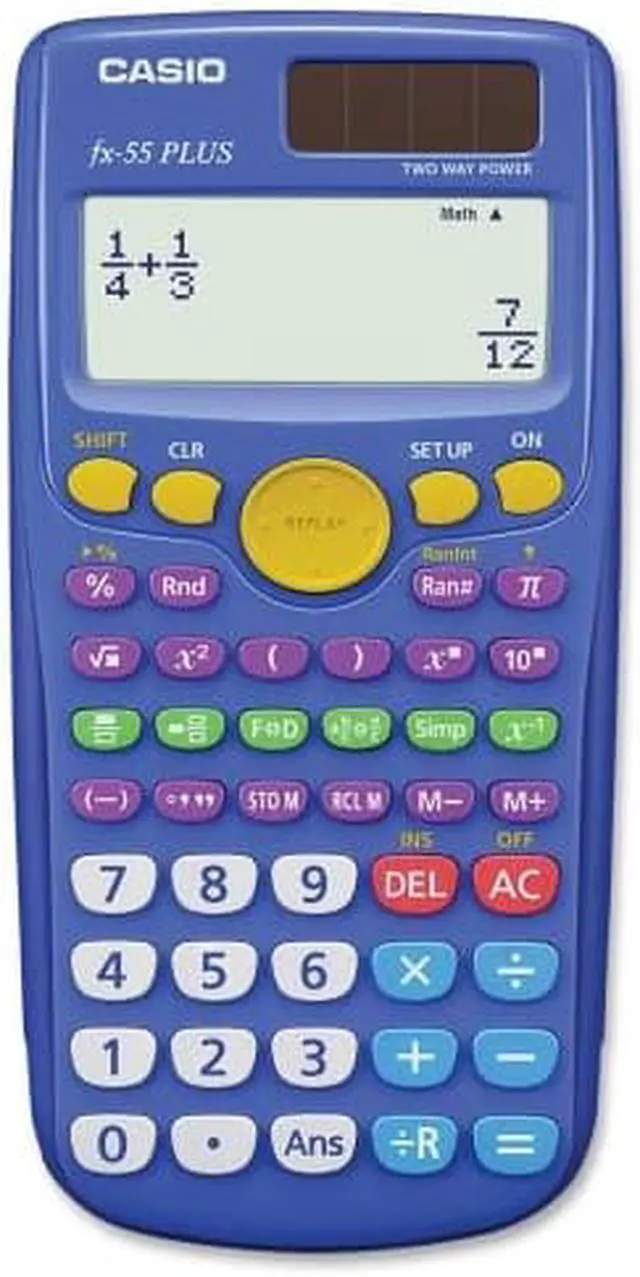 Alt view image 7 of 8 - Casio fx-55Plus Fraction Scientific Calculator