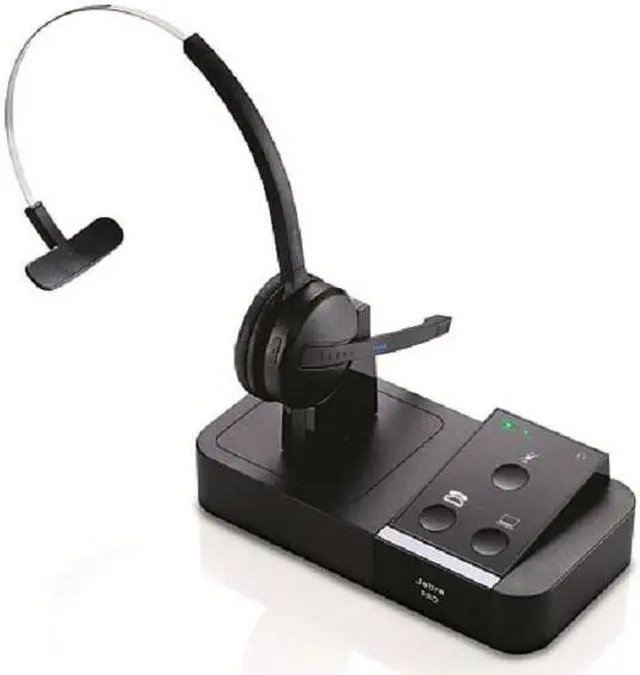 Alt view image 3 of 3 - Jabra PRO 9450 Flex Mono Wireless Headset Enhanced Noise Cancellation w/ Convenient Flexible Boom