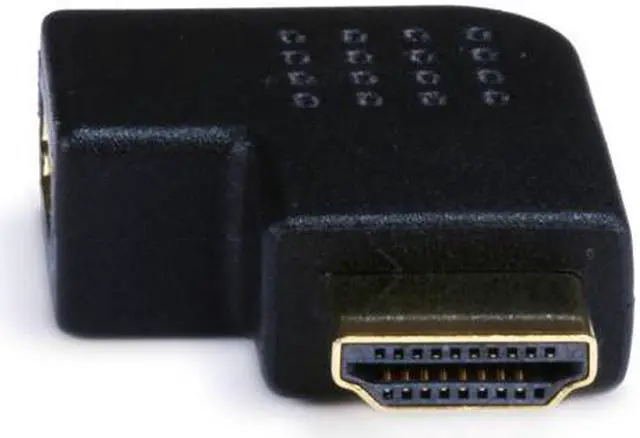 Alt view image 6 of 10 - Monoprice HDMI Right Angle Port Saver Adapter (Male to Female) | 270 Degree, Vertical Flat Right