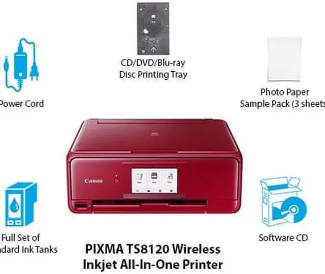 Alt view image 3 of 7 - Canon PIXMA TS8120 (2230C042) Duplex Up to 4800 x 1200 DPI USB/Wireless Color InkJet All-In-One Printer