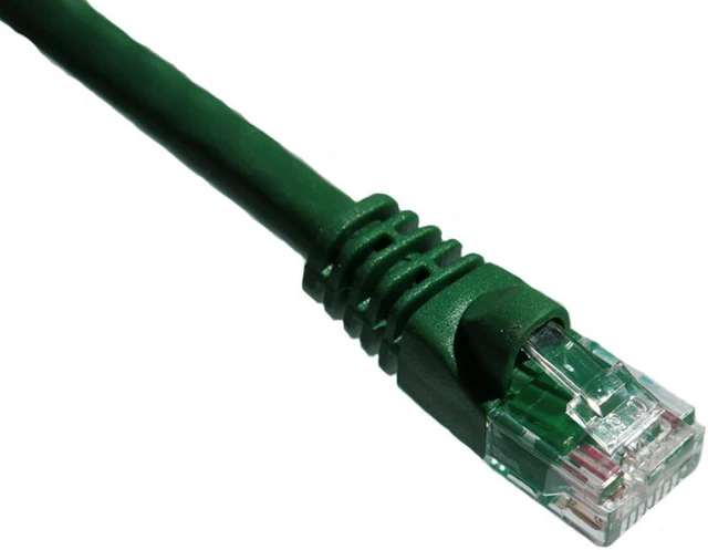 Alt view image 3 of 5 - Axiom 10ft Cat5e 350mhz Patch Cable Molded Boot (green)