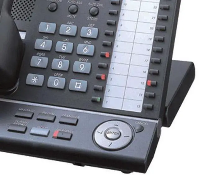 Alt view image 4 of 7 - Panasonic KX-T7633B-R Digital Corded Phone W/ 3-Line Backlit LCD Display And 24 Programmable Line Buttons