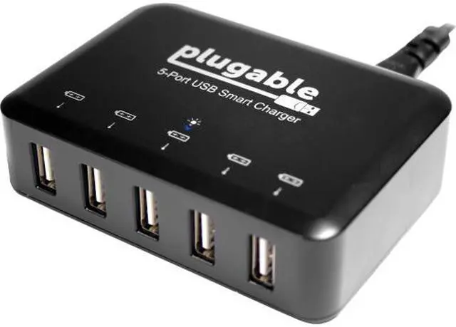 Alt view image 7 of 8 - Plugable USB Charging Hub - 5-Port, 40W, 2.4A