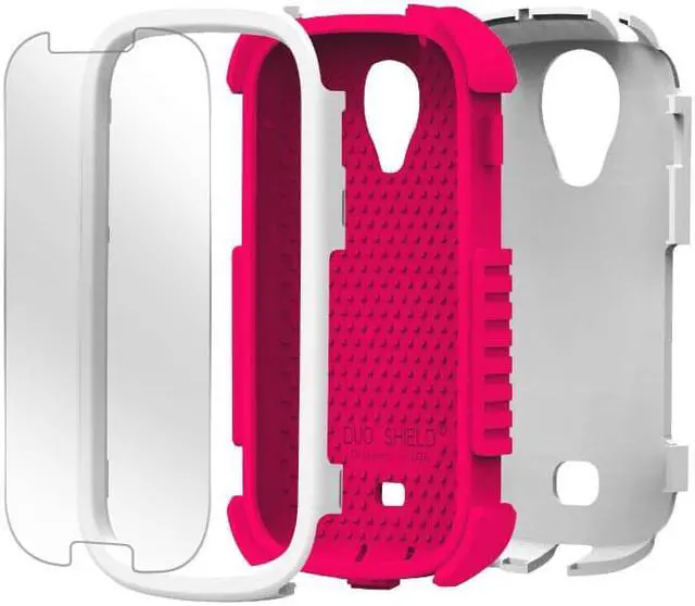 Alt view image 3 of 4 - WHITE PINK DUO-SHIELD RUBBER SKIN HARD CASE COVER FOR SAMSUNG GALAXY LIGHT T399