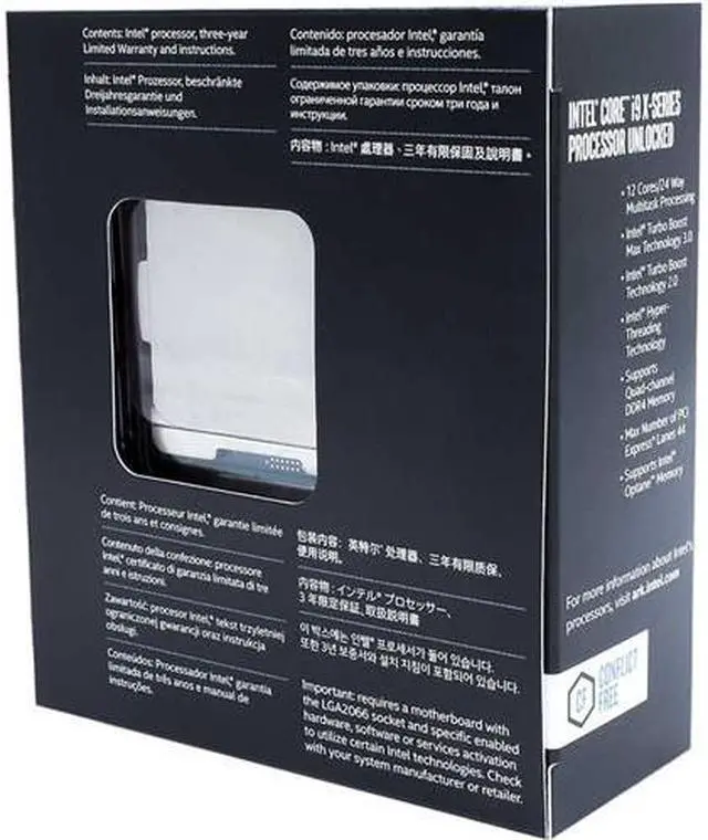 Alt view image 4 of 5 - Intel Core i9 X-Series - Core i9-7920X Skylake X 12-Core 2.9 GHz LGA 2066 140W BX80673I97920X Desktop Processor