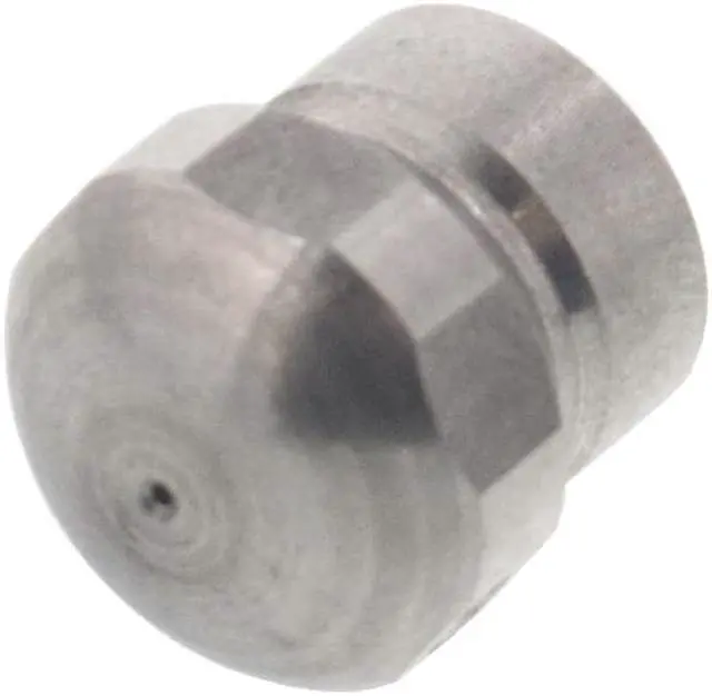 Alt view image 2 of 3 - Erie Tools Button Nose 1/8" Drain Cleaning Nozzle 3.0 Orifice 5500 PSI Stainless Steel for Sewer Pipe Water Jetter