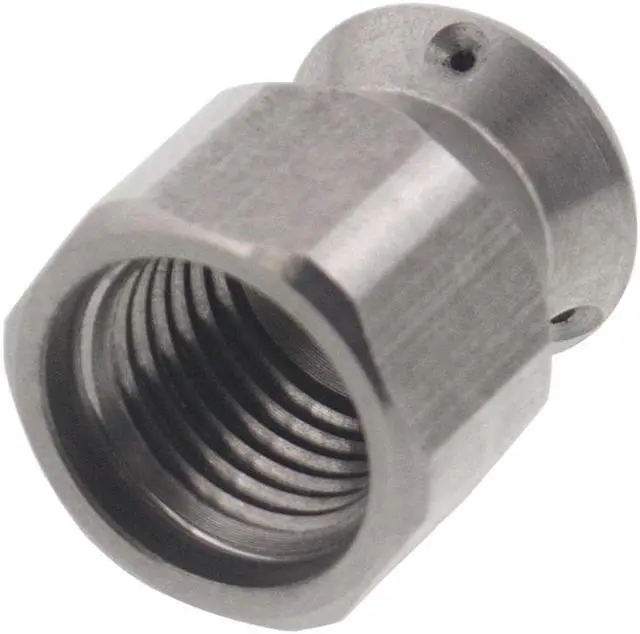Alt view image 3 of 3 - Erie Tools Button Nose 1/4" Drain Cleaning Nozzle 7.0 Orifice 5500 PSI Stainless Steel for Sewer Pipe Water Jetter