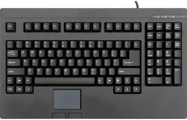 Alt view image 2 of 6 - Solidtek KB-730BU USB Full Size POS Keyboard with Touchpad Mouse - Black